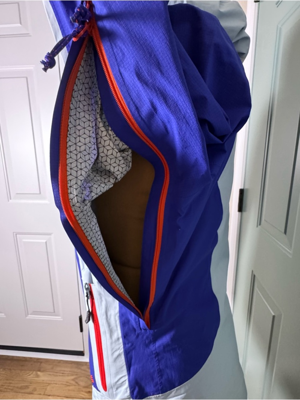 Columbia Omni-Dry Womens Jacket Hooded Waterproof Ski Shell Blue Gray Size L - Picture 7 of 15